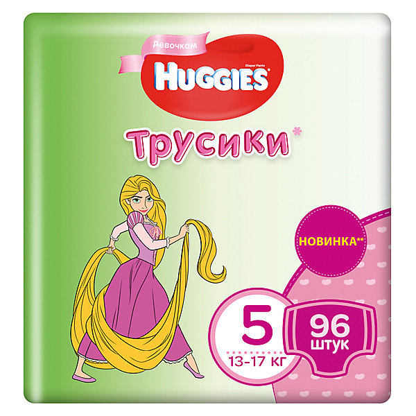 

Трусики-подгузники Huggies для девочек 13-17 кг, Disney Box 48х2, 96 штук