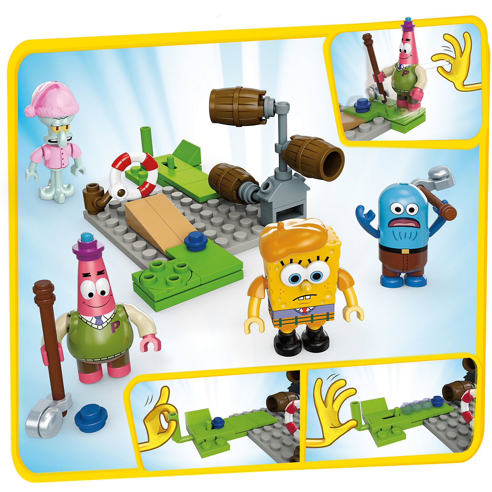 Боб конструктор. Конструктор Mega Bloks Spongebob Squarepants dph67 гольф. Конструктор Mega Bloks Spongebob Squarepants cnh56 пираты.