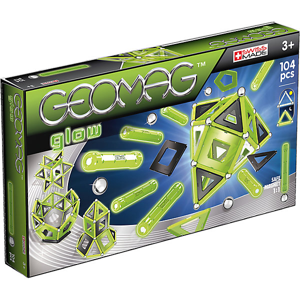 

Магнитный конструктор Geomag "Glow", 104 детали