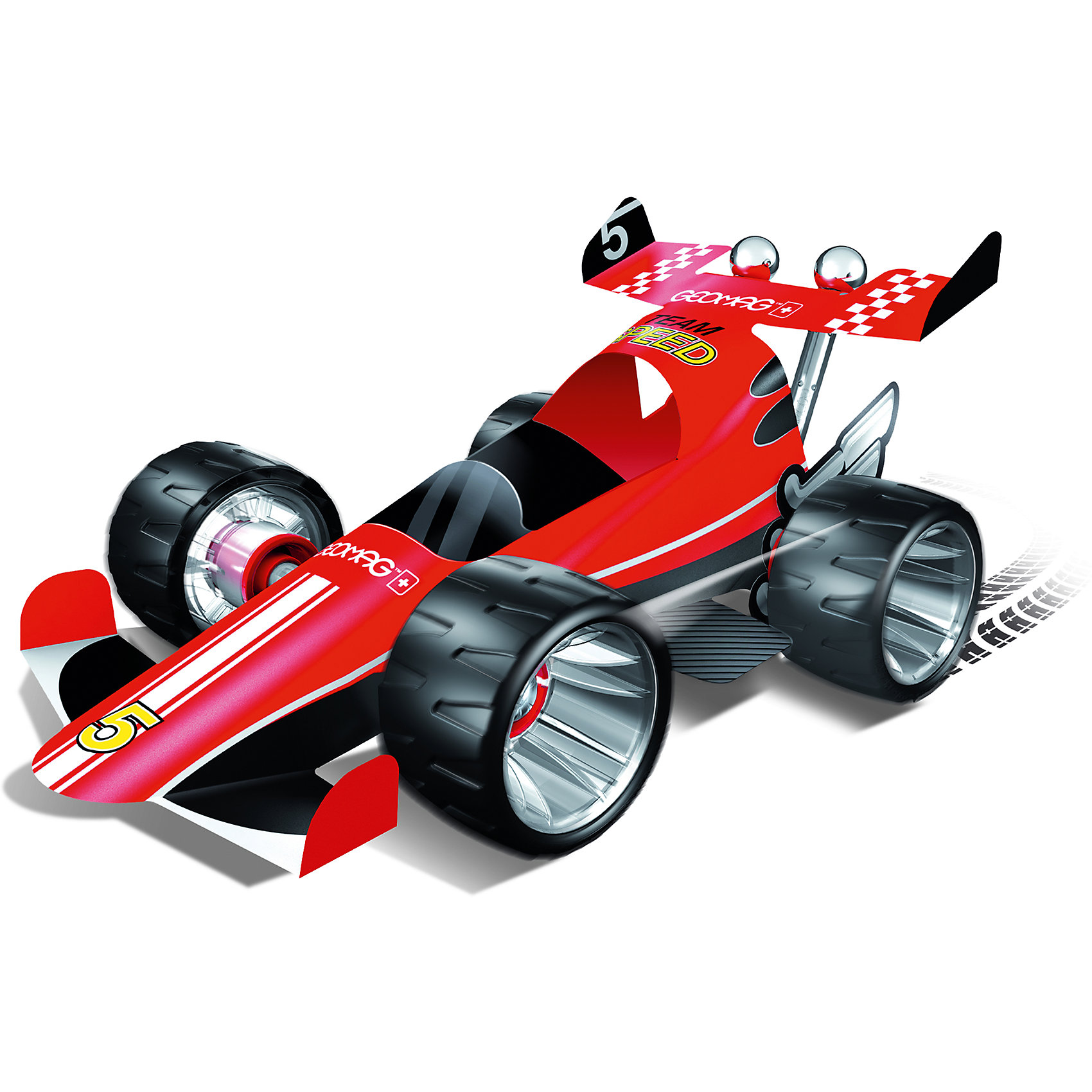 Магнитный конструктор с красной гоночной машиной Geomag 4870909