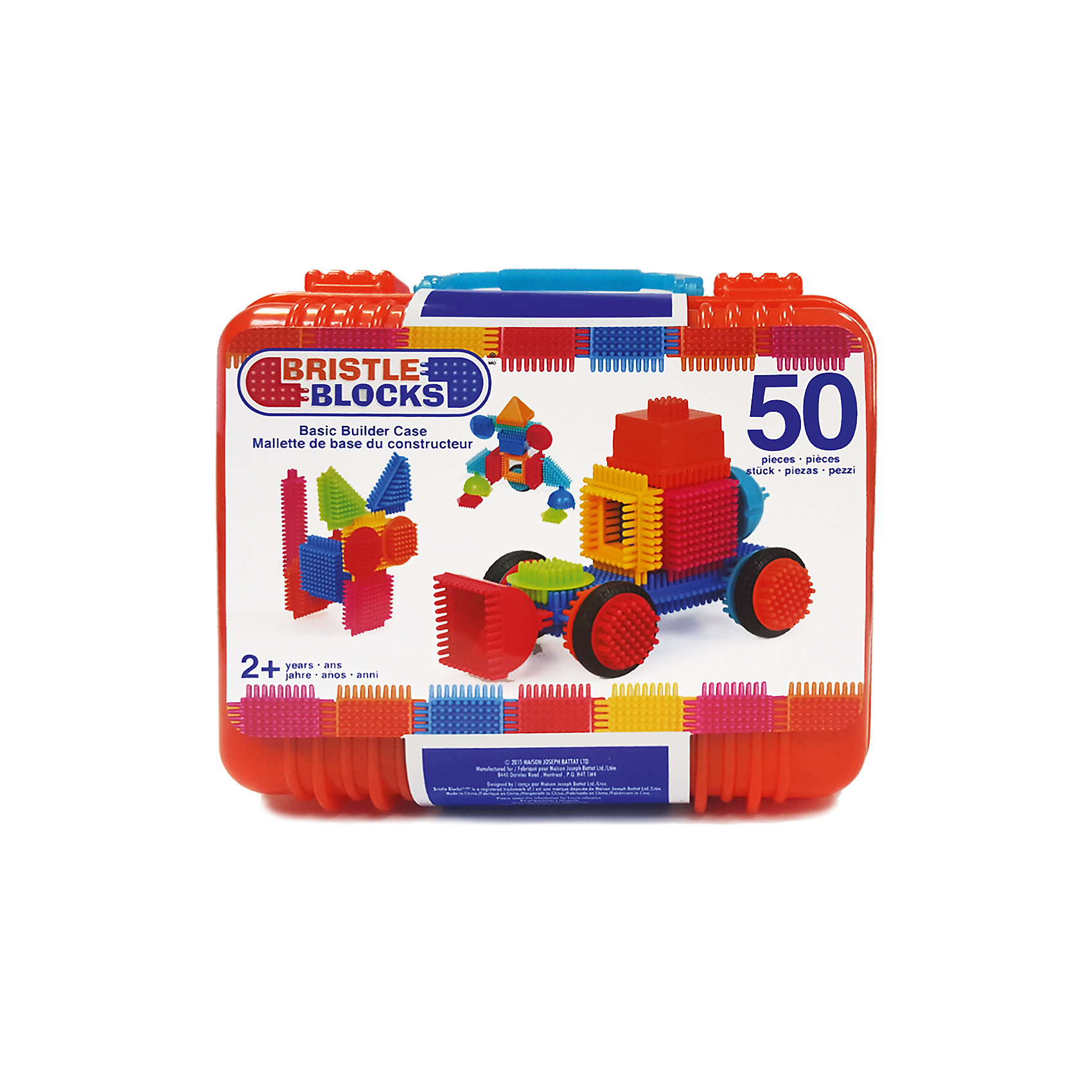 фото Конструктор игольчатый в чемоданчике, 50 деталей, bristle blocks Battat