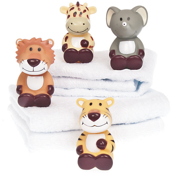 

Игрушки для купания Жираф, слон, тигр, лев, Динглисар, Teddykompaniet