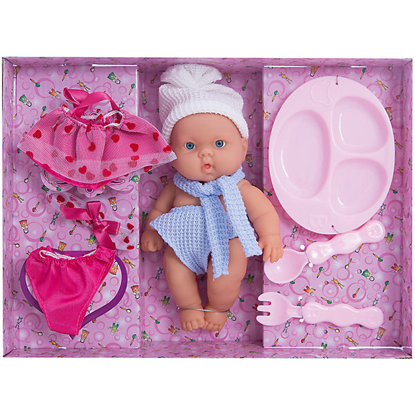 

Игровой набор с куклой 1Toy Пупс с аксссуарами, 18 см