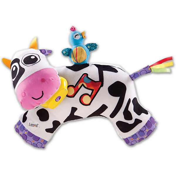 Lamaze Мягкая игрушка Музыкальная Коровка, звук-мелодия, Lamaze