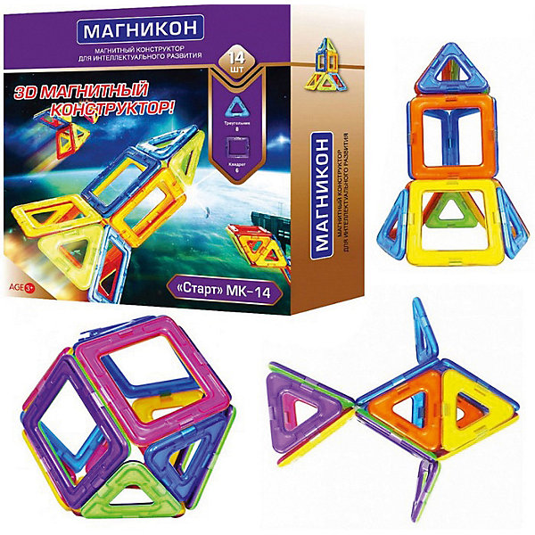 

Магнитный конструктор Магникон "Новичок", 14 деталей