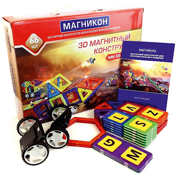 

Магнитный конструктор Магникон " Ралли" , 66 деталей