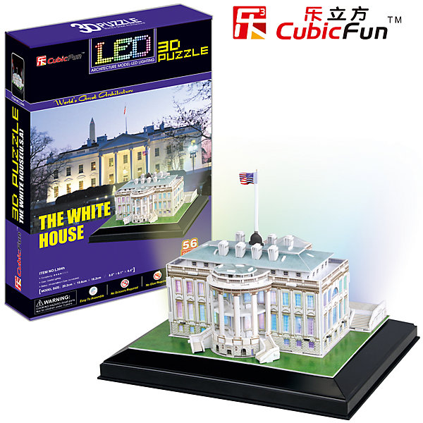 

Пазл 3D "Белый дом с иллюминацией (США)", CubicFun