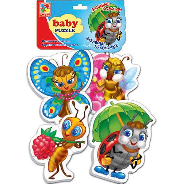 

Мягкие пазлы "Насекомые", Vladi Toys