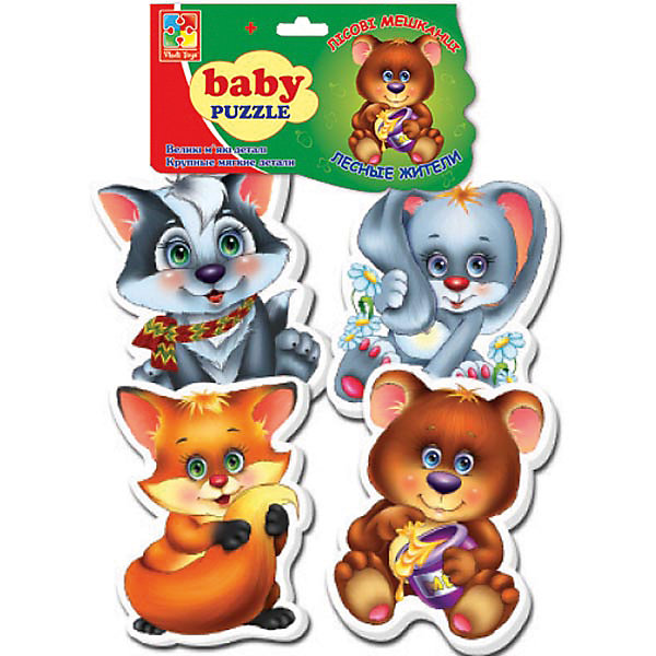 

Мягкие пазлы "Лесные жители", Vladi Toys