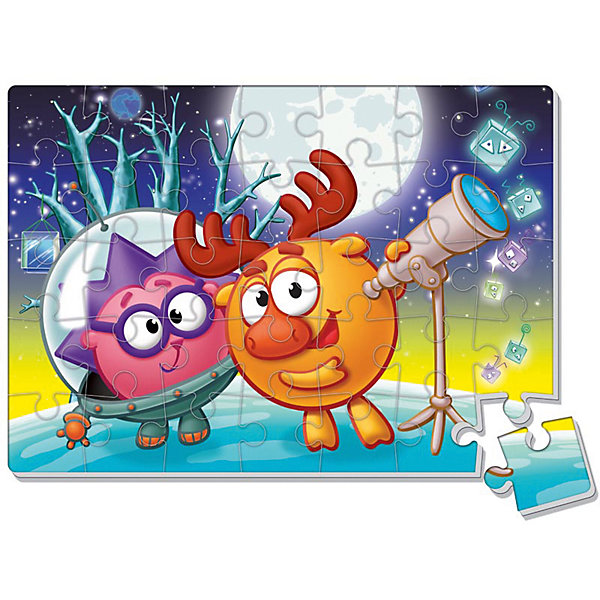 

Мягкие пазлы А4 "Лосяш и Ежик", 35 деталей, Смешарики, Vladi Toys
