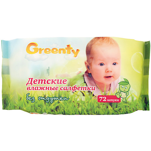 

Влажные салфетки 72 шт., Greenty