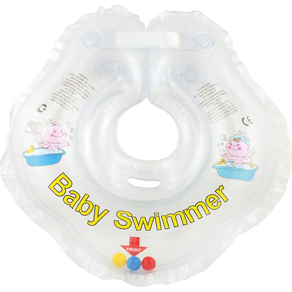

Круг для купания с погремушкой внутри Baby Swimmer, прозрачный