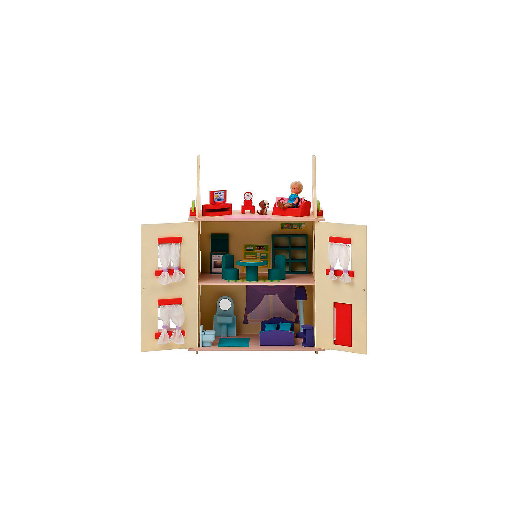 фото Кукольный домик "София" с мебелью 15 предметов, PAREMO