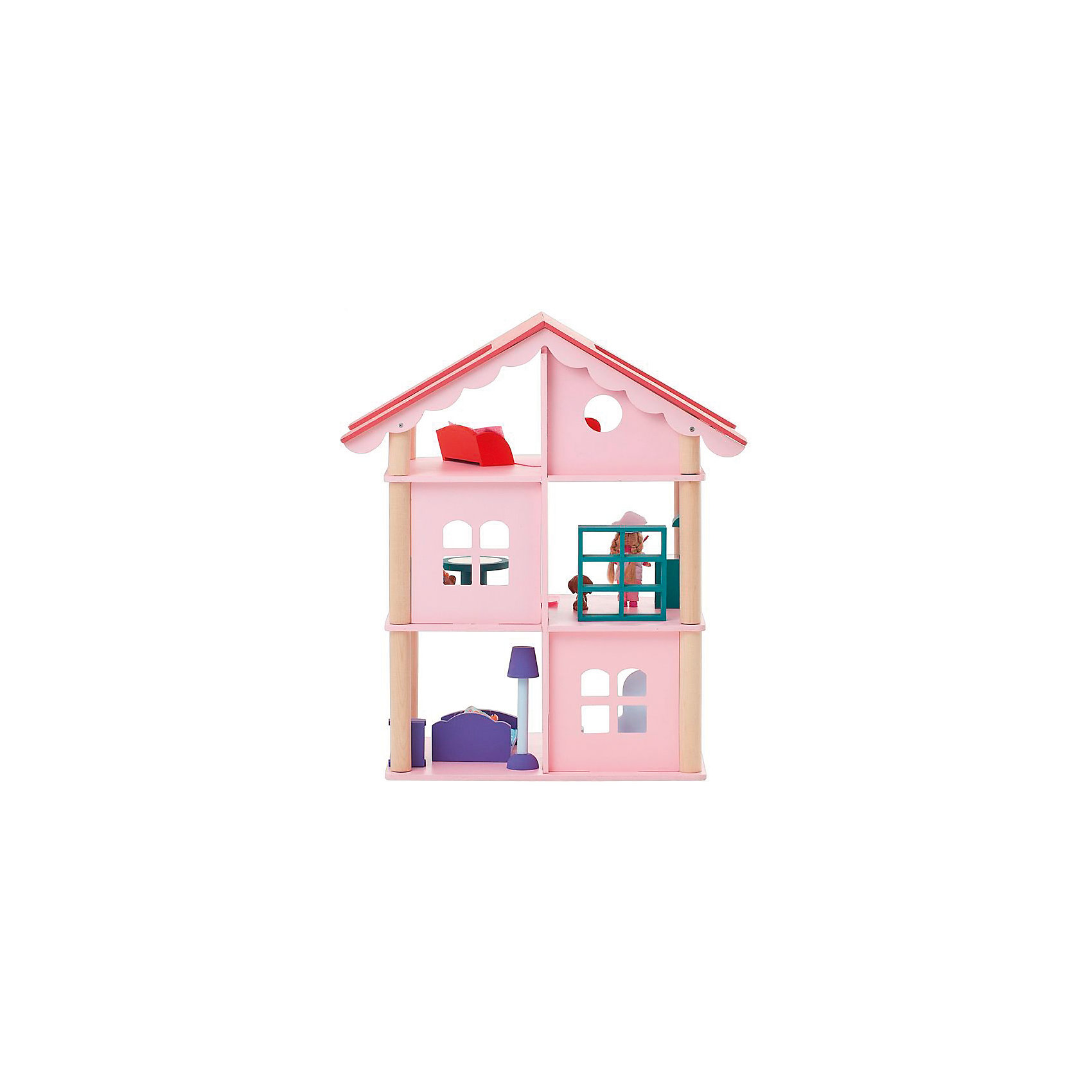 фото Кукольный домик Paremo "Роза Хутор" с мебелью, 15 предметов