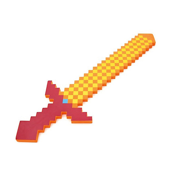 фото Пиксельный меч, оранжевый, 75 см, Minecraft Pixel crew