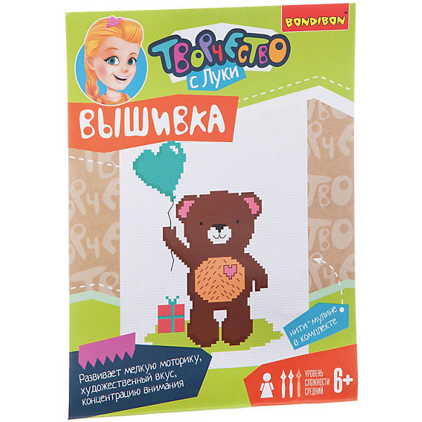 

Вышивка крестиком на канве "Мишка"