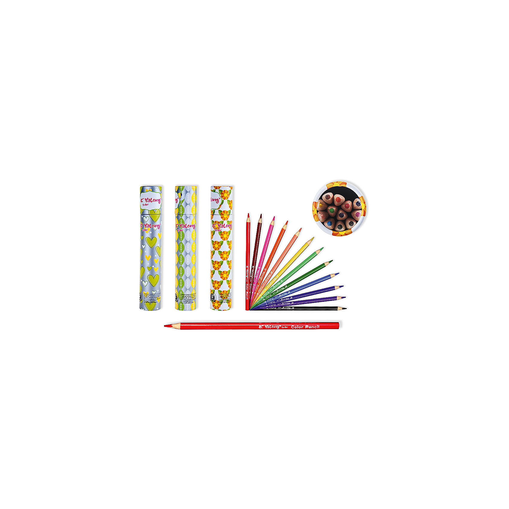 Цветные карандаши в тубе, 12 цветов (дизайн ассортименте) Schreiber 4993553