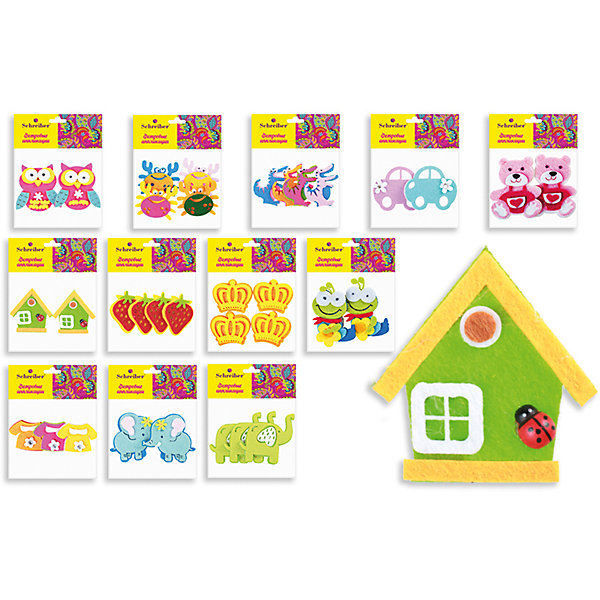 

Фетровые аппликации 12*10 см (12 дизайнов в ассортименте)