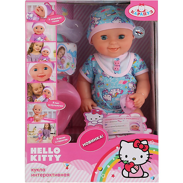 

Пупс "Hello Kitty", 40см, 3 функции, Карапуз