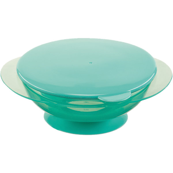 

Тарелка на присоске с крышкой "FEEDING BOWL", Happy Baby, ментоловый