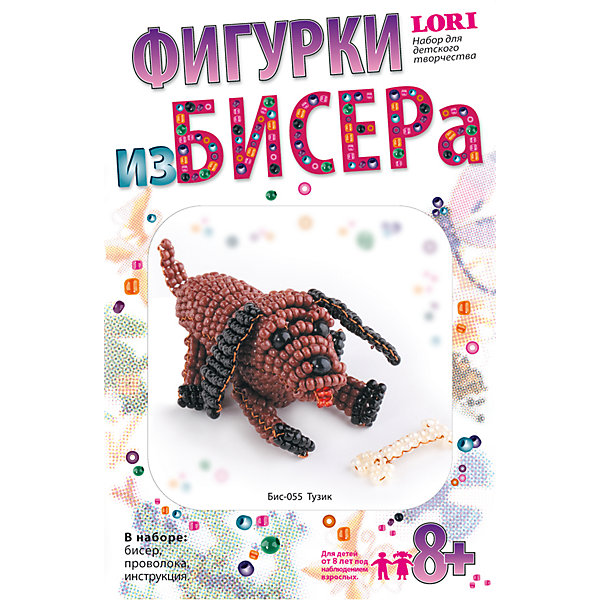 

Фигурки из бисера Тузик