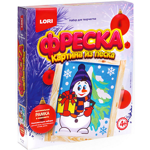 

Фреска, Картина из песка Снеговик