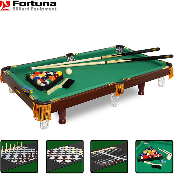 

Бильярдный стол Fortuna Пул 3 фута, 4 в 1 с комплектом аксессуаров, Fortuna