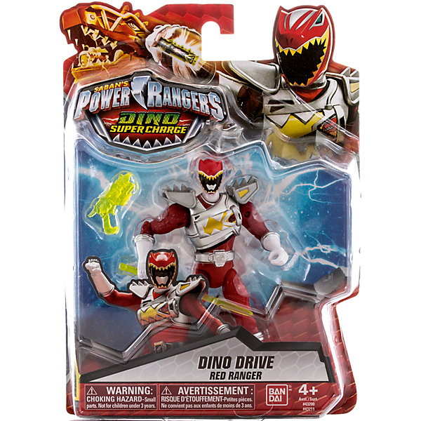 

Игровая фигурка Bandai "Power Rangers" Красный рейндер Дино Драйв, 12 см