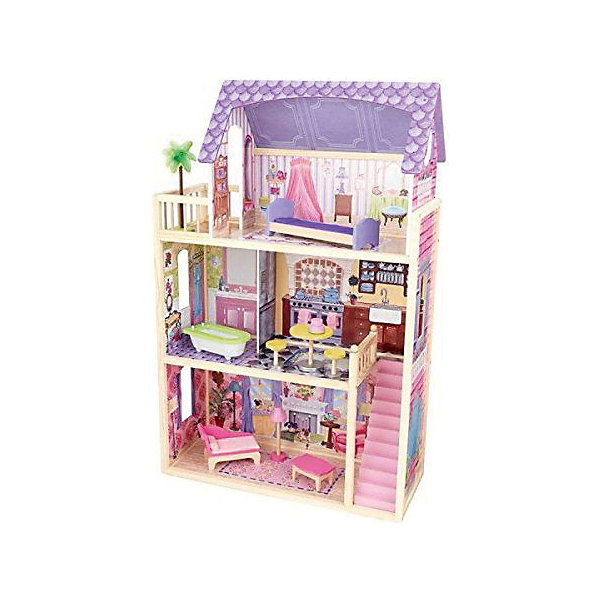 фото Домик из дерева для 30см кукол "Кайла" (Kayla dollhouse), с мебелью, 10 предм., KidKraft