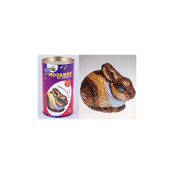 

Мозаика из пайеток 3D Зайка