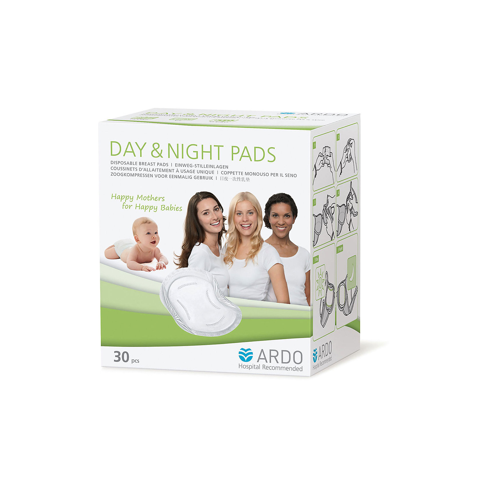 фото Одноразовые прокладки для бюстгальтера Ardo Day & Night Pads, 30 шт