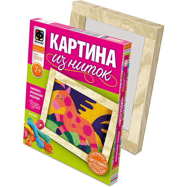 

Картина из ниток Лошадка