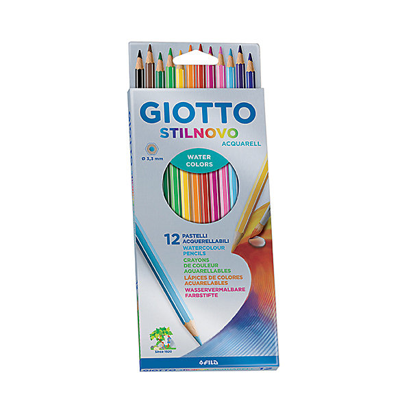 GIOTTO Цветные акварельные карандаши GIOTTO гексагональные, 12 цветов