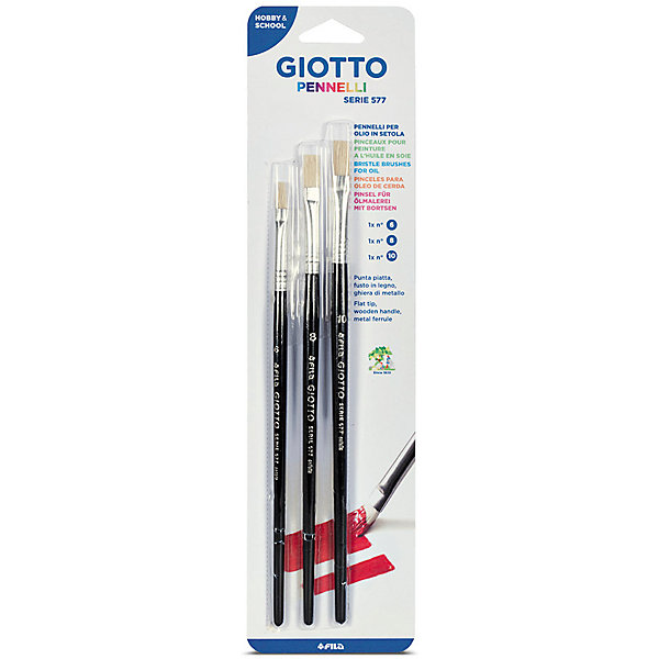 

Кисти для масляных красок и декоративных работ, щетина, № 6,8,10, GIOTTO