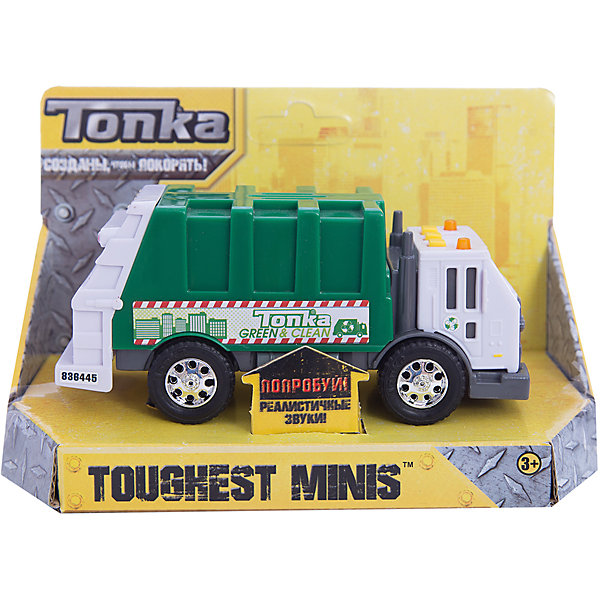 Tonka Машинка Мусоровоз Minis, со светом и звуком, Tonka