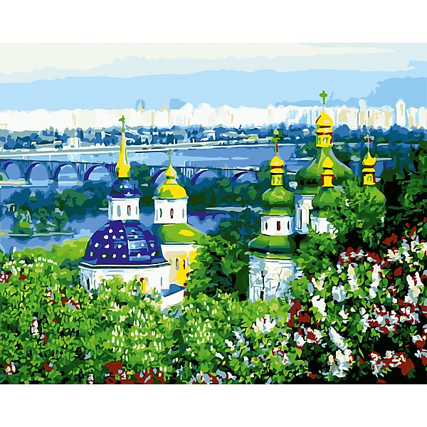 

Роспись по номерам "Церкви и город" 40*50 см