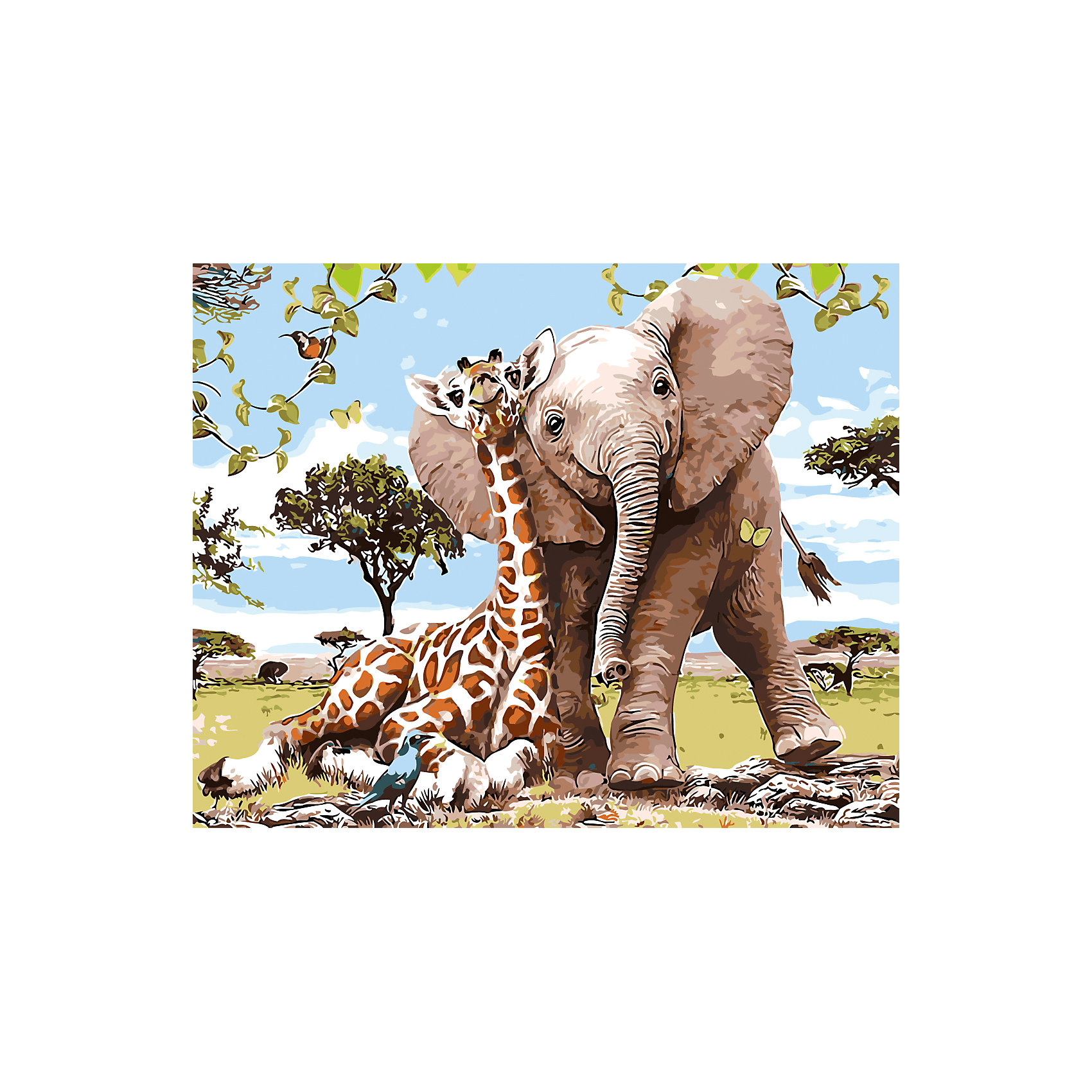 Картина слон и Жираф