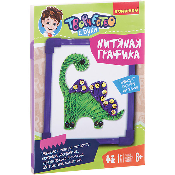 

Картина из ниток "Дино", Bondibon
