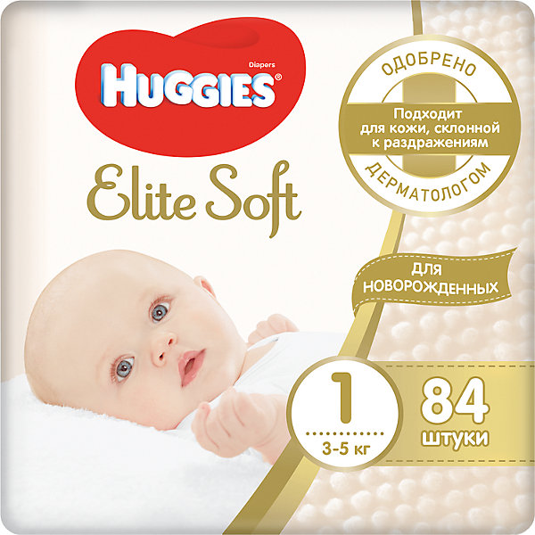 HUGGIES Подгузники Huggies Elite Soft 1, до 5кг, 84 шт.