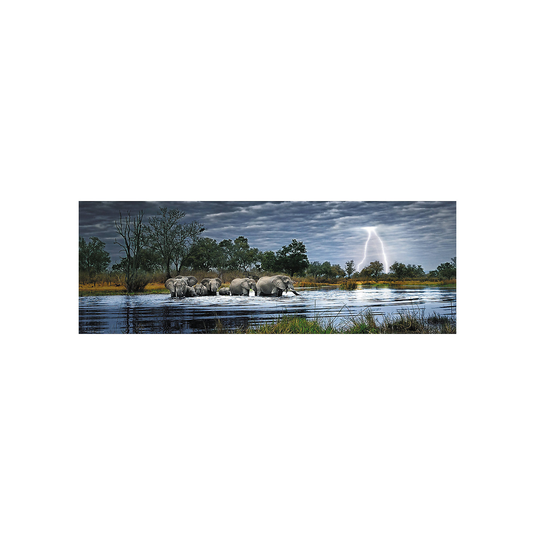 фото Пазлы HEYE "Стадо слонов", 2000 деталей , панорама