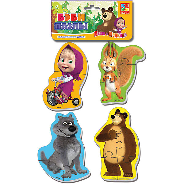 

Мягкие пазлы "Белка и волк", Маша и Медведь, Vladi Toys