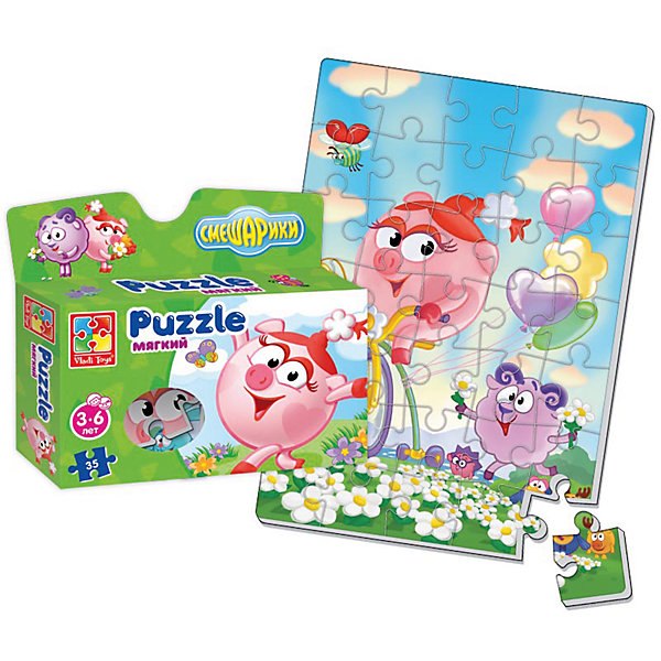 

Мягкие пазлы А4 "Смешарики", в коробке, Vladi Toys