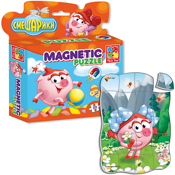 

Магнитные фигурные пазлы "Нюша", Смешарики, Vladi Toys