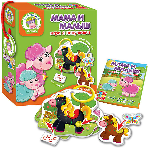 

Настольная игра "Мама и малыш", с липучками, Vladi Toys