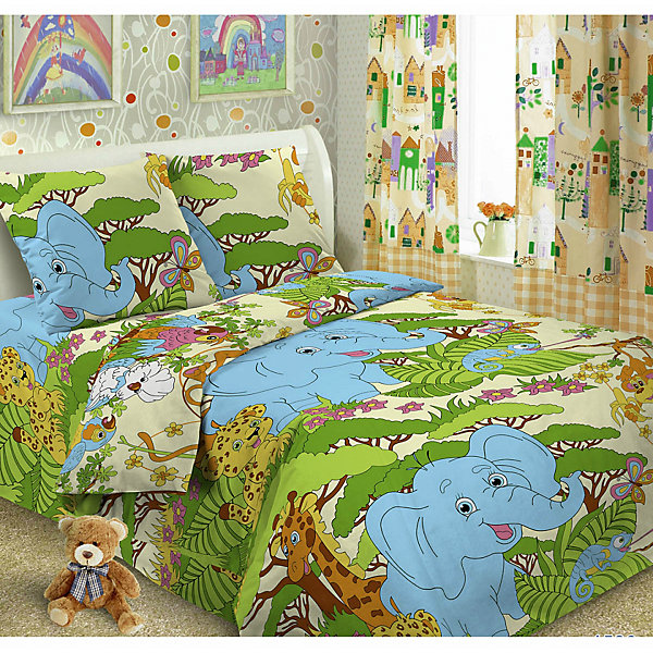 

Детское постельное белье 1,5 сп. Letto, Джунгли