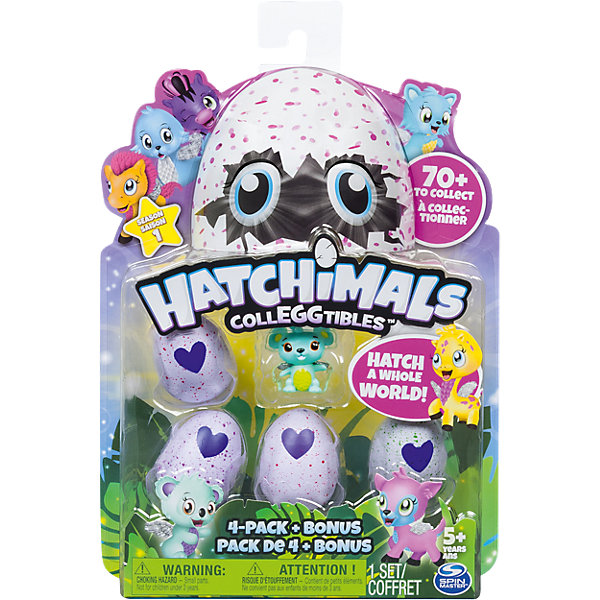 

Набор из 4-х коллекционных фигурок + бонус, Hatchimals