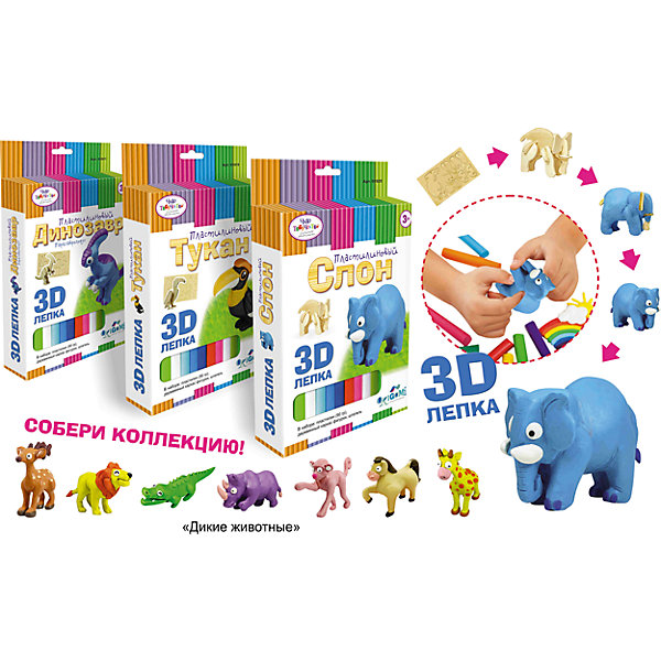 

Набор для лепки "Дикие животные, Набор для лепки "Дикие животные"