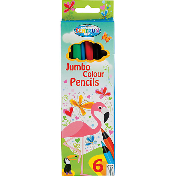 

Цветные карандаши JUMBO "Жираф", 6 цветов