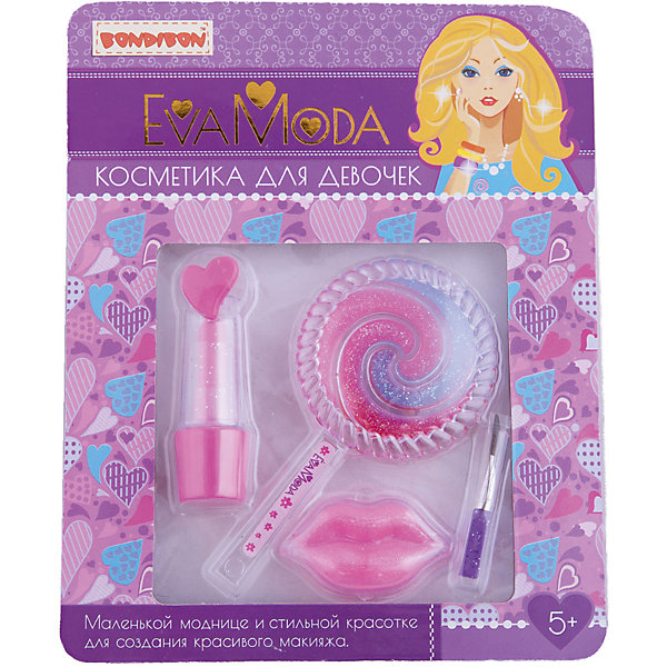 Bondibon Детская декоративная косметика "Блески для губ" Eva Moda (3 цвета)