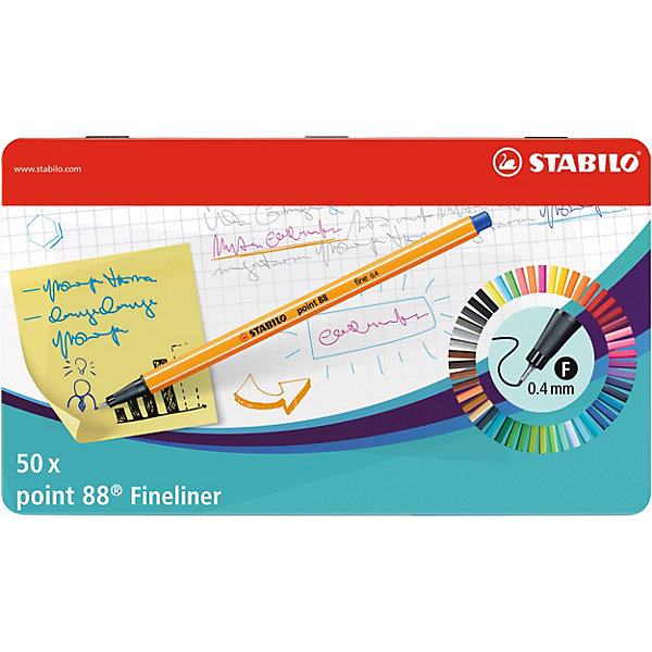 

Капиллярные ручки Stabilo "Point 88", 50 цветов